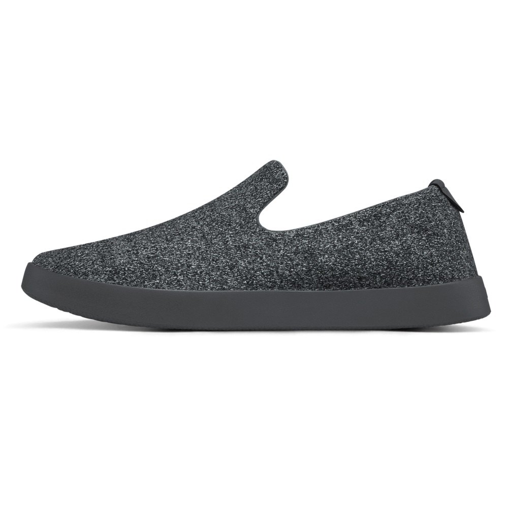 Allbirds Men\'s Slip-Ons Dark Grey - Wool Loungers - 65981CTZE